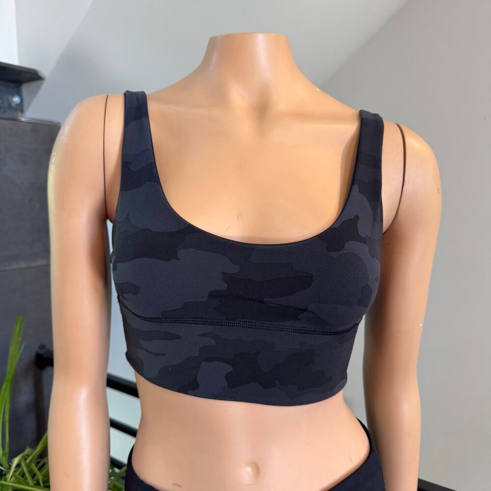 Lululemon Align Reversible Bra Size 4 Heritage 365 Camo Black LW2DA8S Yoga